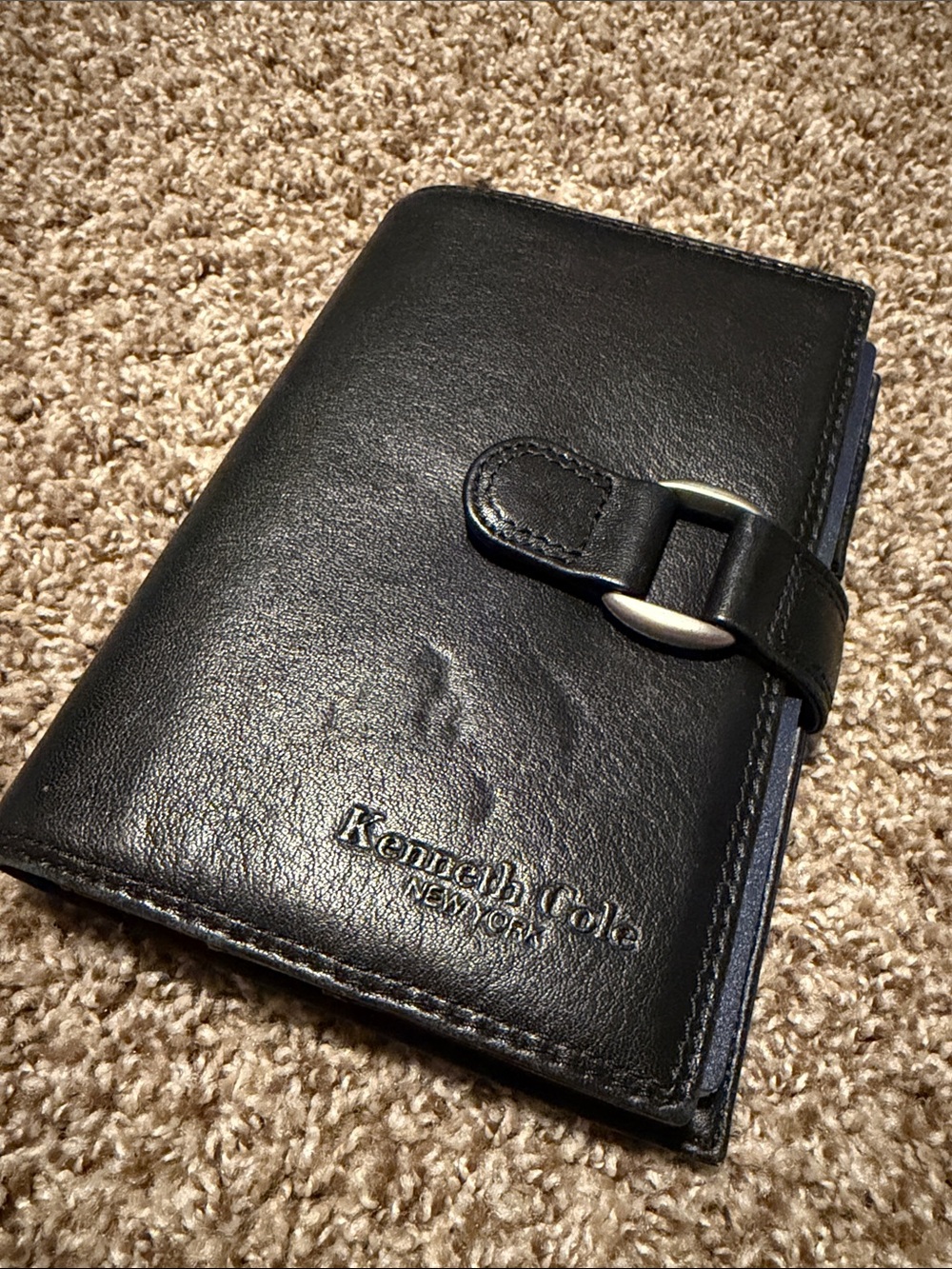 Kenneth Cole New York leather planner cover w/notebook - EUC!